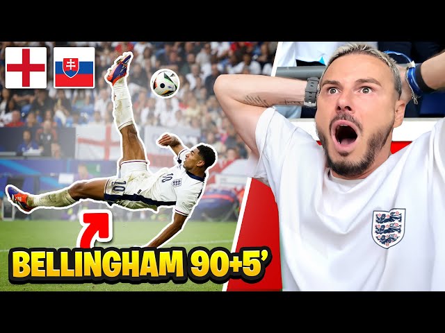 WATCHING JUDE BELLINGHAM SCORE A LAST MINUTE BICYCLE KICK!! *ENGLAND WIN* 😱⚽️🔥