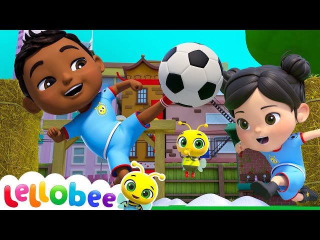 Soccer Game in Winter! Football Cup Song | An Original Lellobee Song for Children - Kids Karaoke