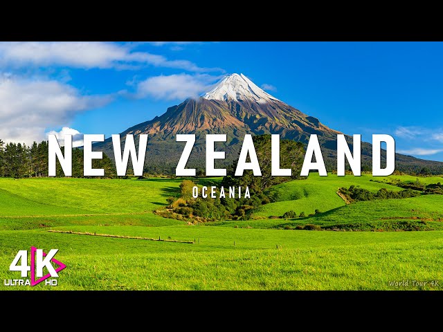 FLYING OVER NEW ZEALAND - Amazing Beautiful Nature Scenery & Relaxing Music | 4K Video Ultra HD