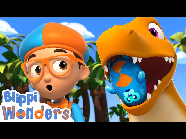 Blippi Wonders - Blippi Meets A T-Rex! | Blippi Animated Series | Blippi Toys