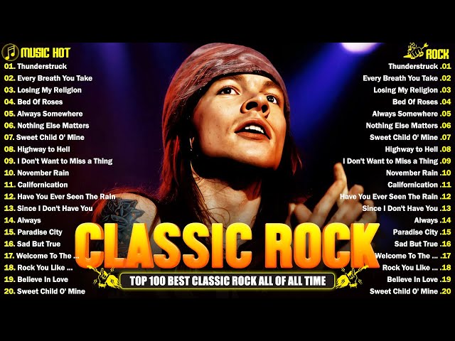 100 Classic Rock Greatest Hits 60s,70s,80s💥Pink Floyd, The Who, AC/DC, The Police, Aerosmith, Queen