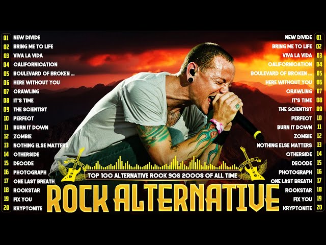 Linkin Park, Red Hot Chili Peppers, Nickelback, Evanescence⚡⚡Alternative rock of the 2000s 2009s