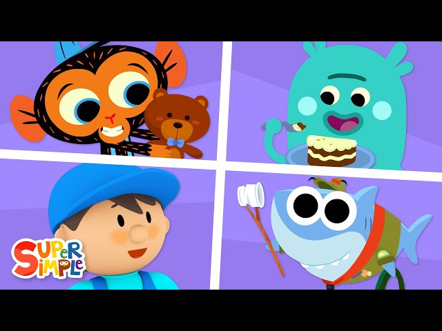 Super Simple Kids Cartoon Collection #6! | Mr. Monkey, Monkey Mechanic, Finny The Shark + More!