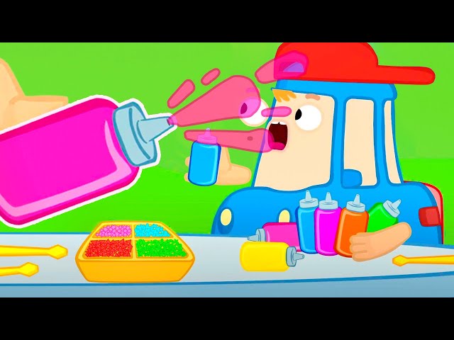 Baby cars make slimes with friends. New cartoons for kids & funny stories for kids.