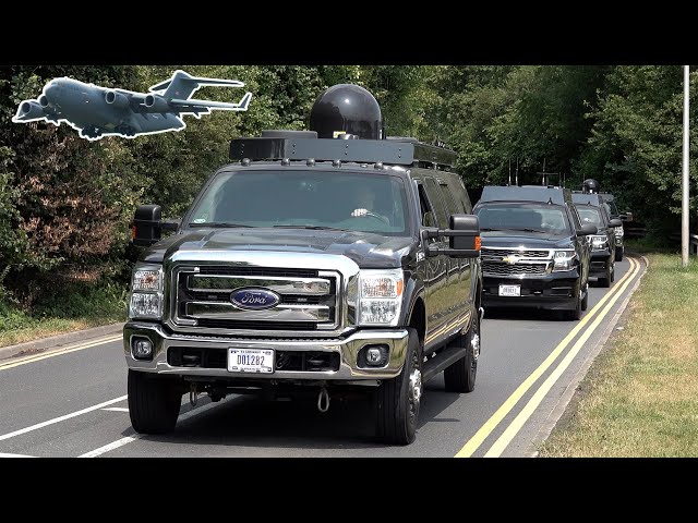 Security vehicles arrive ahead of Biden's visit to London 🇺🇸 🇬🇧