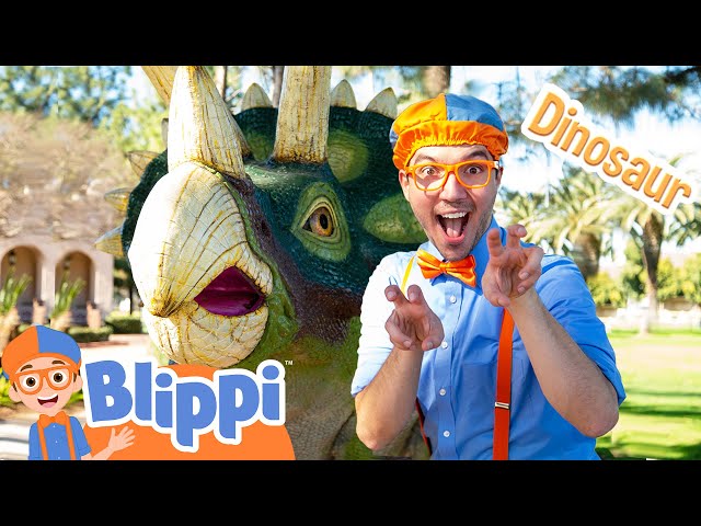 Blippi Roars with Dinosaurs at the Children's Museum! Educational Science Videos for Kids