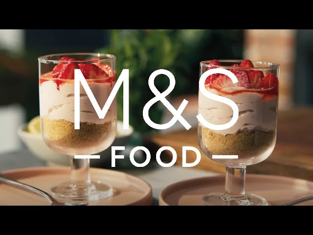 Tom Kerridge's Strawberry Cheesecake Pots | Farm to Foodhall | M&S FOOD