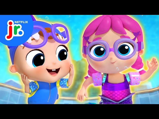 Baby John and Jill's Swim Challenge! 🧜‍♀️🎶 Little Angel | Netflix Jr