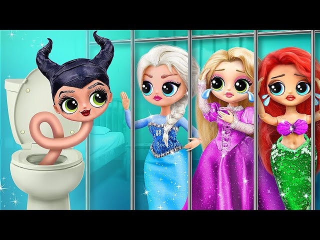 Disney Princesses Fight with Skibidi Toilet! 30 LOL OMG Hacks