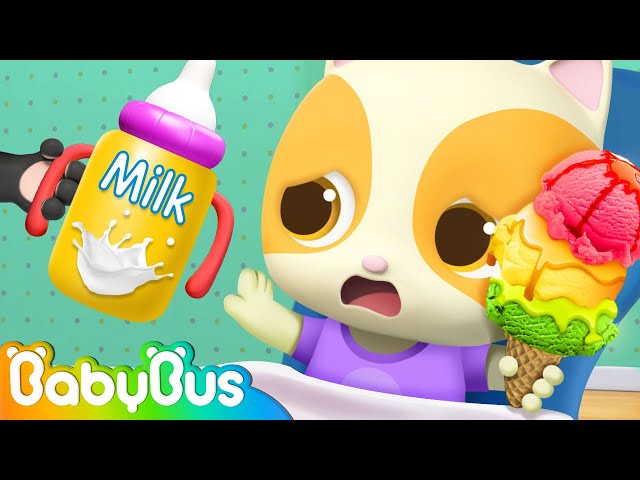 Rainbow Ice Cream Song | Yummy Food Family | Nursery Rhymes | Kids Songs | Baby Cartoon | BabyBus