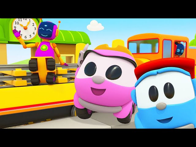 Leo the Truck builds a railway for trains! Leo the Truck cartoon for kids. NEW EPISODES in English.