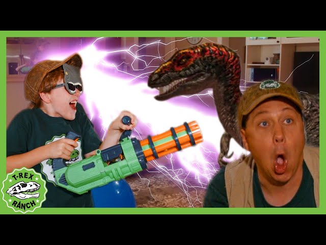 Get the Baby Raptor Out of the House! | T-Rex Ranch Dinosaur Videos
