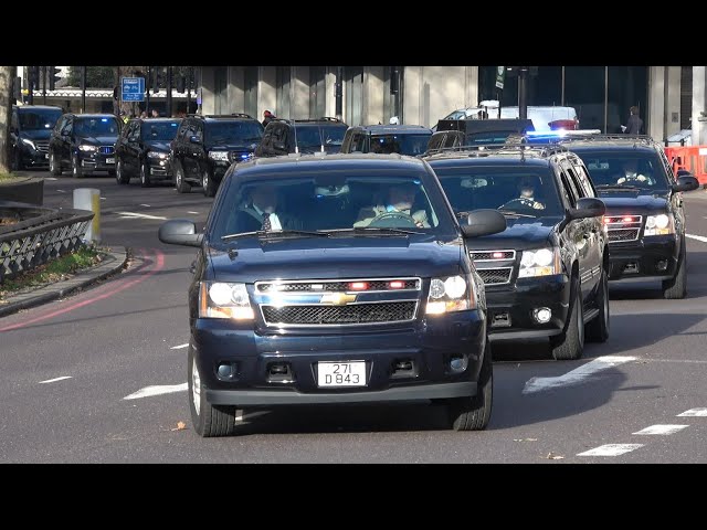 Donald Trump vs Boris Johnson motorcades in London 🇺🇸 🇬🇧