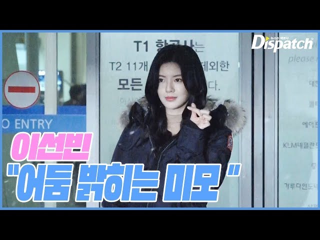 “어둠 밝히는 미모” ... 이선빈, 눈 속의 출국길 #이선빈 #leesunbin [디패짤]