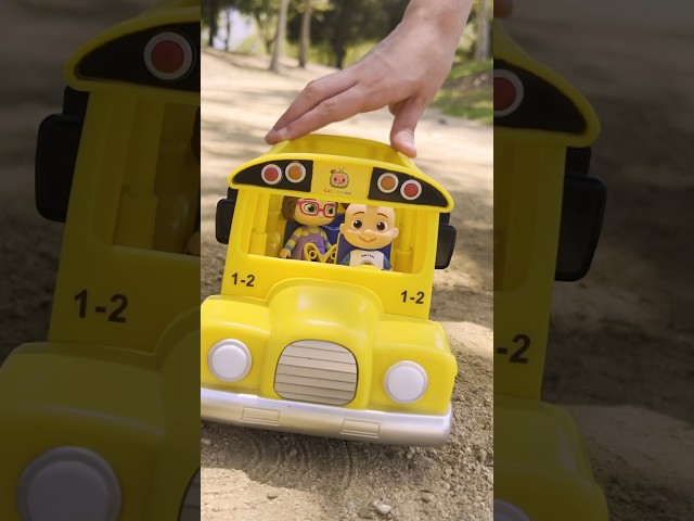 The Wheels on a REAL Toy CoComelon Bus! Let's Play Together! #cocomelon #shortsgames