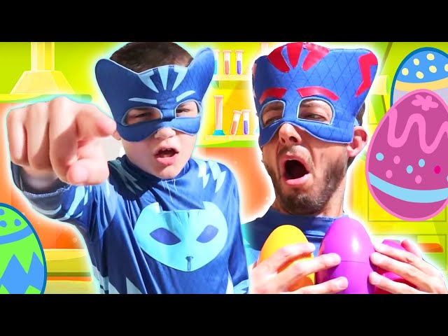 PJ Masks in Real Life 🐣 Twin Catboy Easter Surprise! 🐣 Easter Special | PJ Masks Official