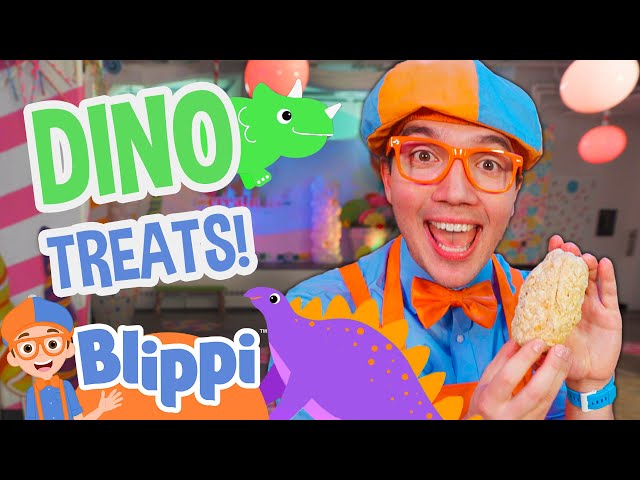 Blippi Bakes Dinosaur Egg Cookies 🦖 | Cricket’s Candy Creations | Educational Videos for Kids