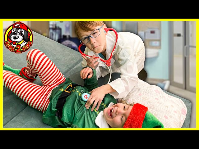 Kids Pretend 🎄 SANTA'S ELF GOES TO THE WORST DR IN THE WORLD (DR SAMRT SAVES CHRISTMAS!)