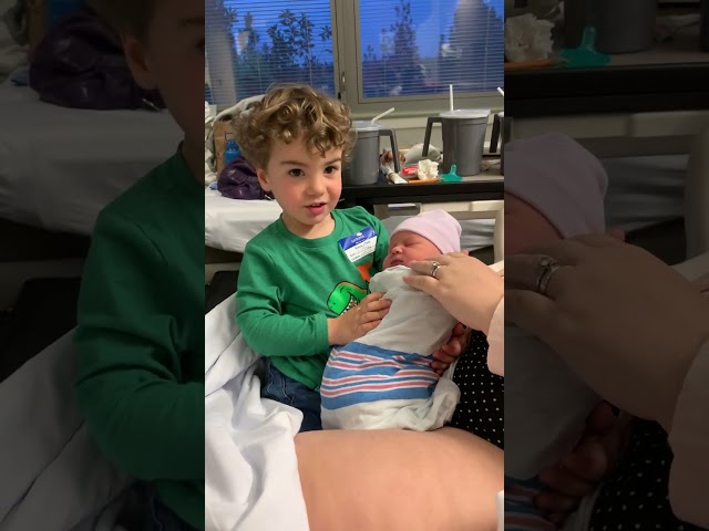 Little Boy Wonders Why Swaddled Newborn Sister 'Doesn't Have Any Arms'