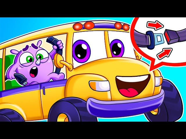 Safety Rules in the Bus 🚌 Let's Buckle Up! 🚌 Baby Cars Kids Songs