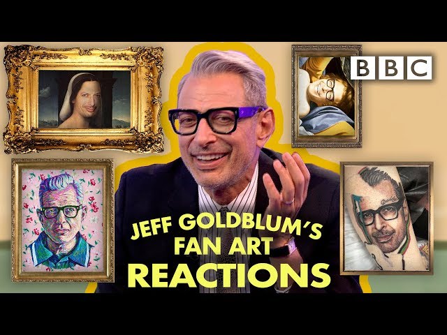 Jeff Goldblum reacts to fan art and tattoos! | The One Show - BBC