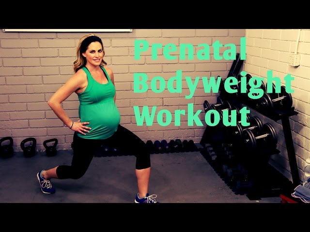 25 Minute Prenatal Bodyweight Workout---No equipment workout for 1st, 2nd and 3rd Trimesters