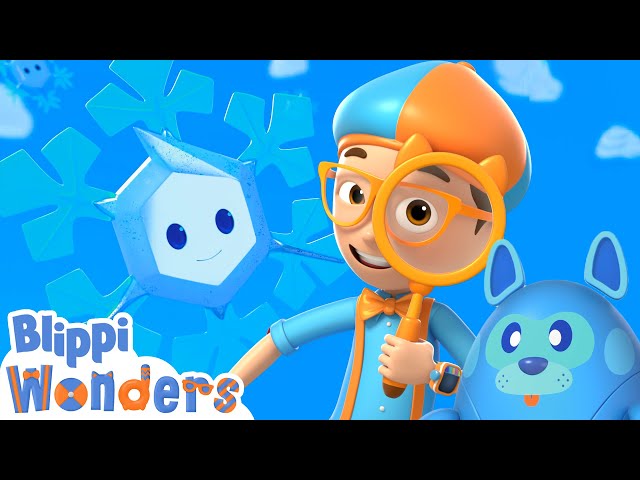Blippi Wonders - Blippi Finds Snowflakes! | Cartoons For Kids | Blippi Animated Series