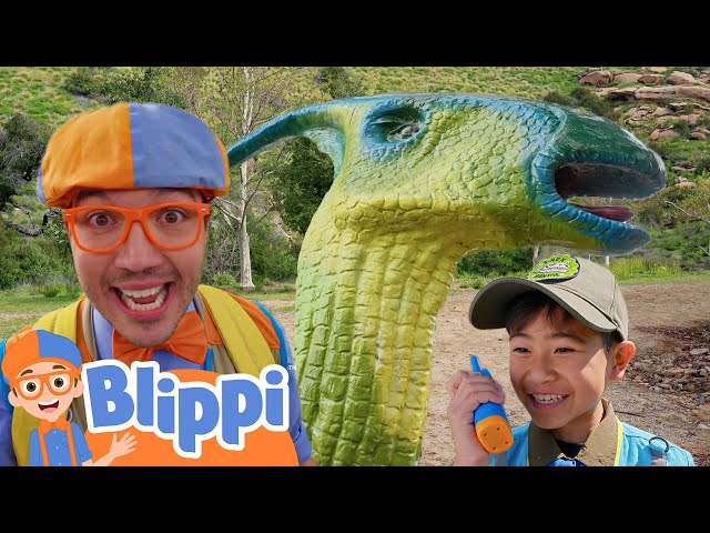 Join Blippi & Park Ranger Asher for an EPIC Dino Adventure! | T-Rex Ranch Dinosaur Videos for Kids
