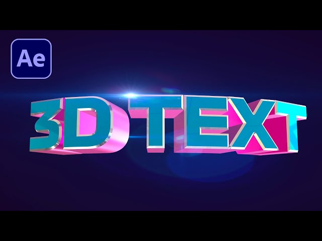 Easy 2D to 3D Text In After Effects!
