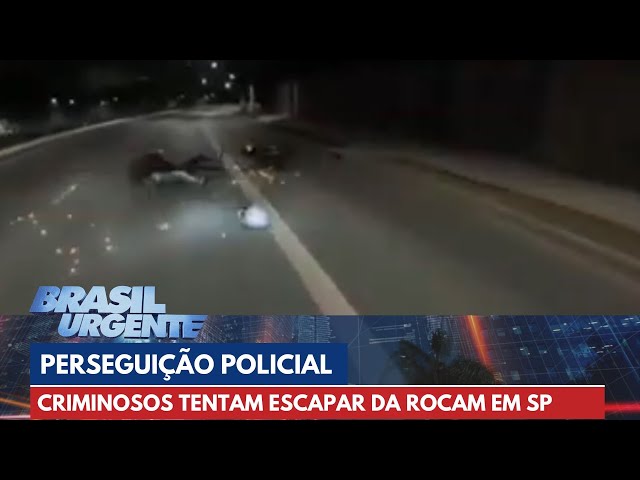 PERSEGUIÇÃO POLICIAL: Criminosos tentam escapar da Rocam em SP | Brasil Urgente