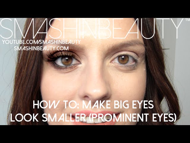 How to make big prominent eyes look smaller (makeup for beginners)