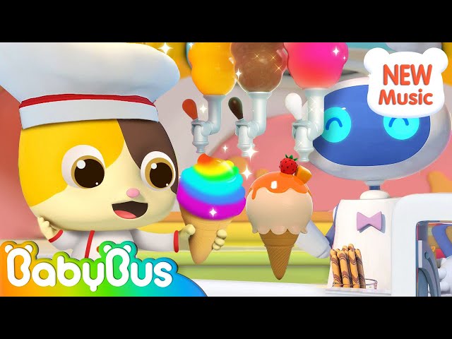 【New Music ♫】ICE CREAM ROBOT🍦🍨  | Colors Song | Nursery Rhymes | Kids Songs | BabyBus