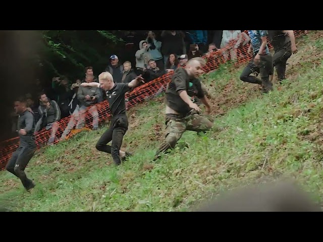 Competitors Tumble Down Brockworth Hill as Cheese Rolling Tradition Returns