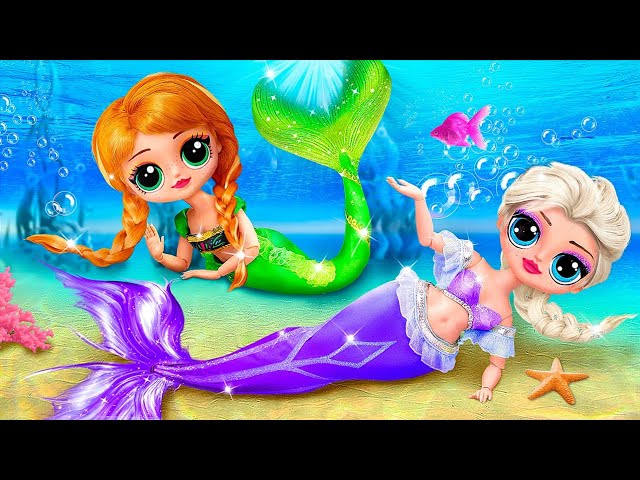 How Elsa and Anna Turned into Mermaids / 30 LOL OMG Ideas