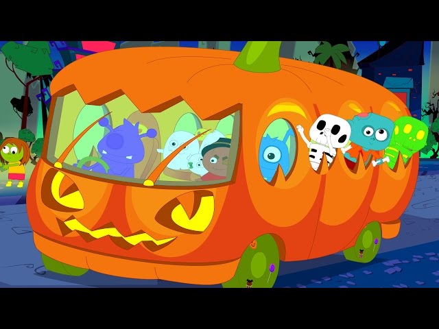 pumpkin wheels on the bus | scary rhymes | kids songs | nursery rhymes | baby videos