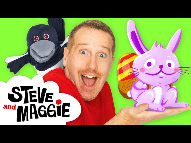 Surprise Eggs Opening from Steve and Maggie | Magic Easter Toys Story for Kids | Wow English TV