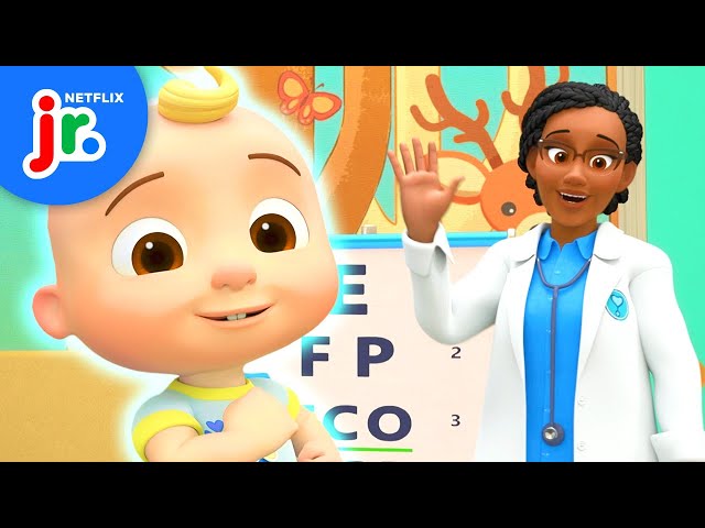 JJ's Head Shoulders Knees And Toes Check-Up Song 🩺 CoComelon Lane | Netflix Jr