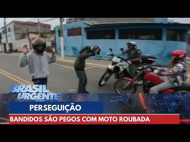 PERSEGUIÇÃO POLICIAL: Moto roubada em São Matheus | Brasil Urgente