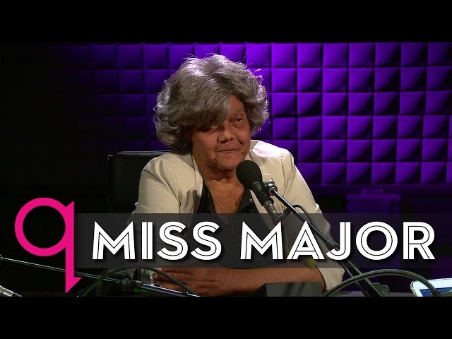 Trans elder Miss Major Griffin-Gracy in studio q