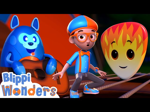 How Does A Guitar Work? | Blippi Wonders | Educational Cartoons for Kids