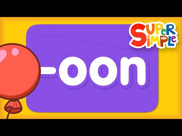 Learn How To Read Words In The "oon" Word Family | Alphabet Cartoon For kids