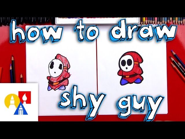 How To Draw Shy Guy From Mario!