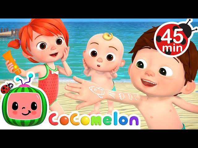 Beach Song! ☀️ Sunscreen Safety at the Beach + MORE CoComelon Nursery Rhymes & Kids Songs