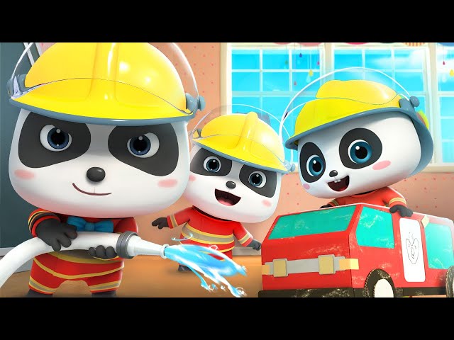 Firefighter Rescue Team | Fire Truck, Police Car, Ambulance | Best Kids Songs | BabyBus
