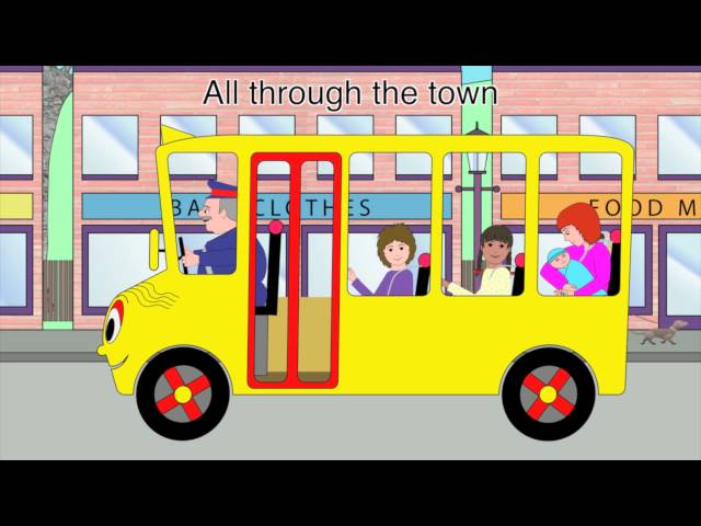 Nursery Rhymes - The Wheels on the Bus (all through the town version)