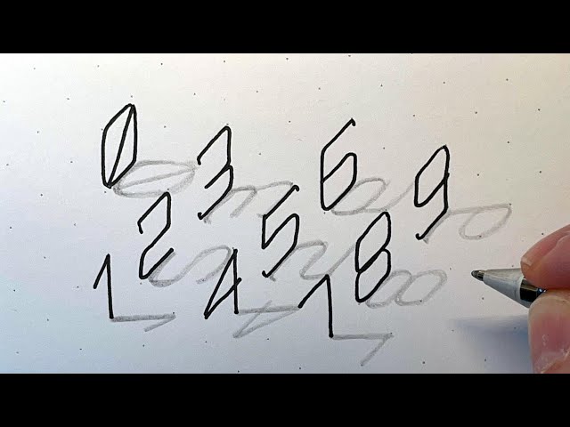 3d Doodling: How To Write Numbers In 3d On Dots Graph Paper