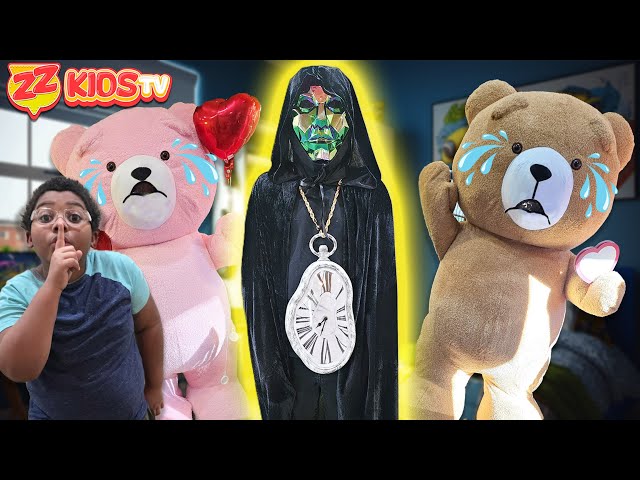 Time Master vs Teddy Dudez!  ZZ Kids House Taking Over By Bears Part 2