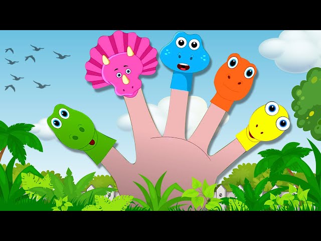 Dinosaur Finger Family Song + More Animals Song | HooplaKidz Fun Kids Songs