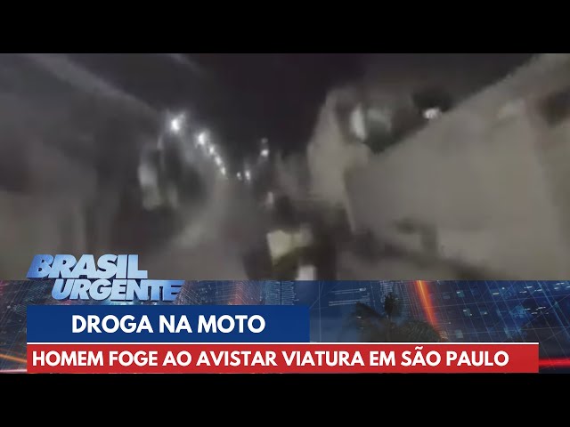 PERSEGUIÇÃO POLICIAL: Homem foge ao avistar viatura em São Paulo | Brasil Urgente