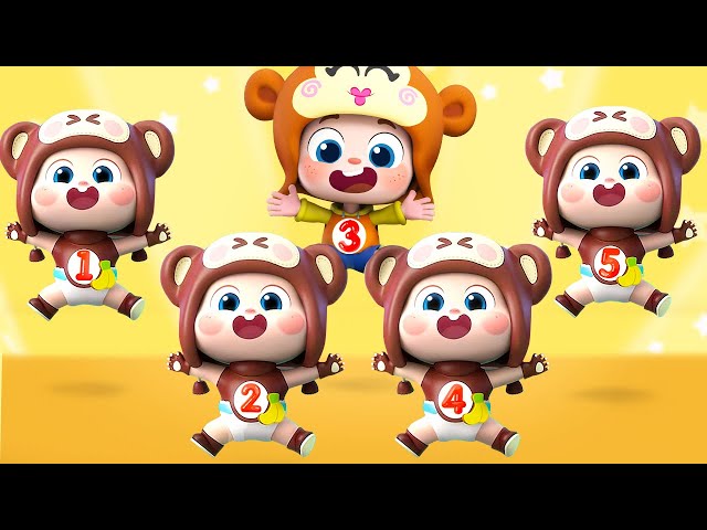 Five Little Monkeys | Take Care of Five Little Babies | Nursery Rhymes & Kids Songs | BabyBus